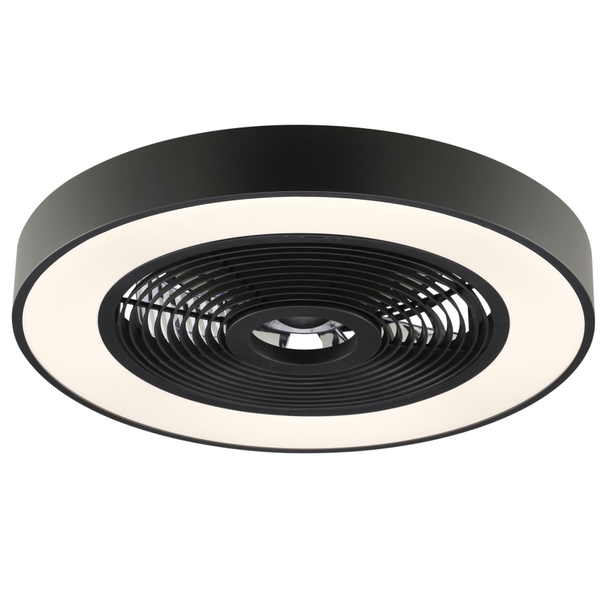 Brilliant - LED RGBW Stmívatelné stropní svítidlo s ventilátorem CATANIA LED/37W/230V 2700-6500K pr. 48,6 cm černá + dálkové ovládání