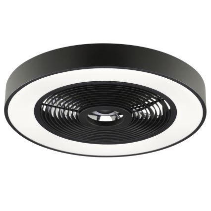 Brilliant - LED RGBW Stmívatelné stropní svítidlo s ventilátorem CATANIA LED/37W/230V 2700-6500K pr. 48,6 cm černá + dálkové ovládání