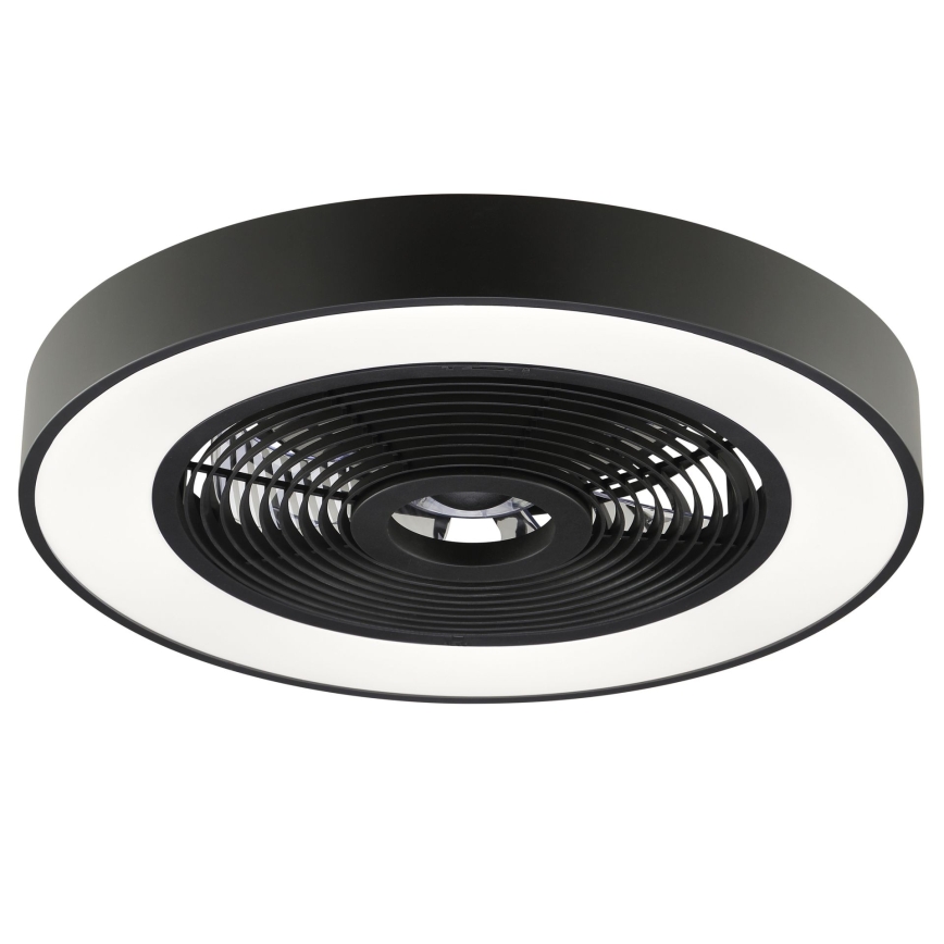 Brilliant - LED RGBW Stmívatelné stropní svítidlo s ventilátorem CATANIA LED/37W/230V 2700-6500K pr. 48,6 cm černá + dálkové ovládání