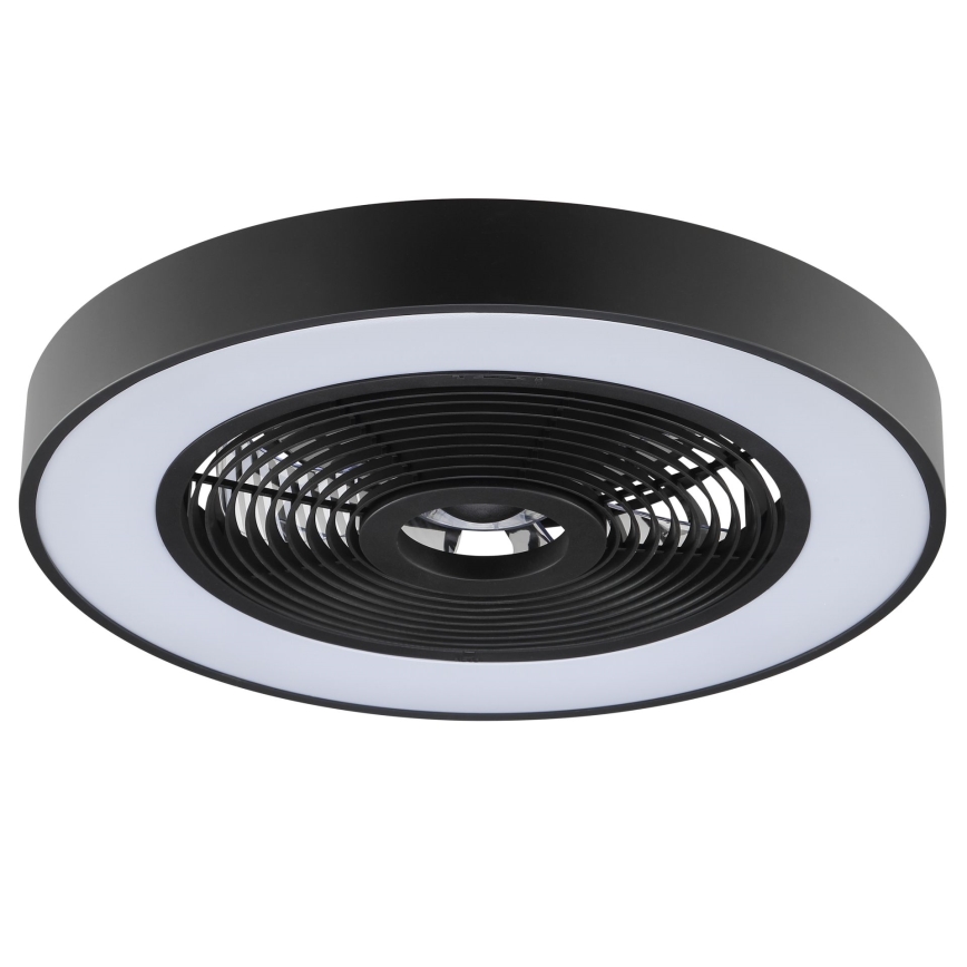Brilliant - LED RGBW Stmívatelné stropní svítidlo s ventilátorem CATANIA LED/37W/230V 2700-6500K pr. 48,6 cm černá + dálkové ovládání
