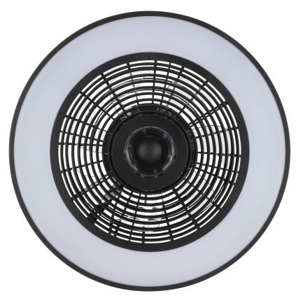Brilliant - LED RGBW Stmívatelné stropní svítidlo s ventilátorem CATANIA LED/37W/230V 2700-6500K pr. 48,6 cm černá + dálkové ovládání