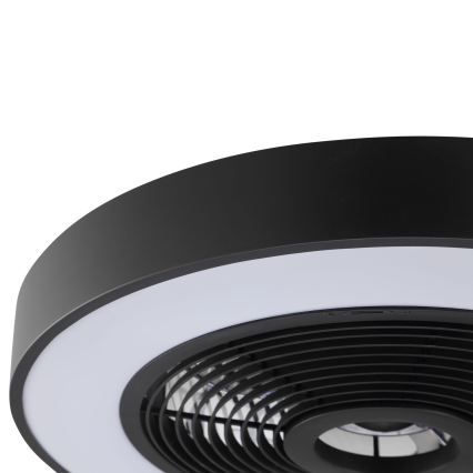 Brilliant - LED RGBW Stmívatelné stropní svítidlo s ventilátorem CATANIA LED/37W/230V 2700-6500K pr. 48,6 cm černá + dálkové ovládání