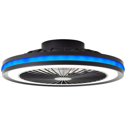 Brilliant - LED RGBW Stmívatelné stropní svítidlo s ventilátorem PALMERO LED/40W/230V 2700-6500K pr. 46,6 cm béžová + dálkové ovládání