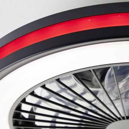 Brilliant - LED RGBW Stmívatelné stropní svítidlo s ventilátorem PALMERO LED/40W/230V 2700-6500K pr. 46,6 cm béžová + dálkové ovládání
