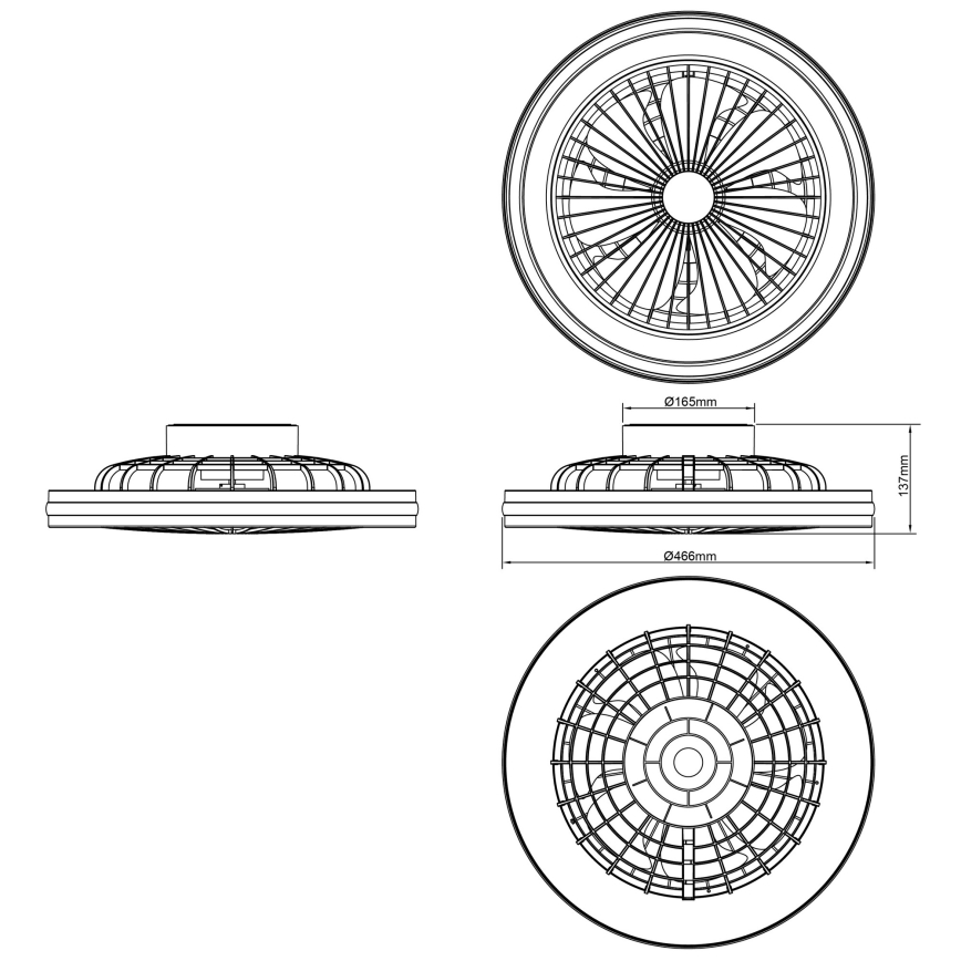 Brilliant - LED RGBW Stmívatelné stropní svítidlo s ventilátorem PALMERO LED/40W/230V 2700-6500K pr. 46,6 cm béžová + dálkové ovládání