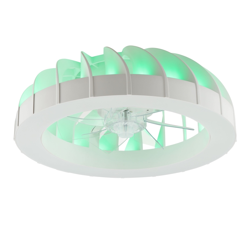 Brilliant - LED RGBW Stmívatelný stropní ventilátor se světlem FANORA LED/30W/230V 2700-6500K pr. 46 cm bílá + dálkové ovládání