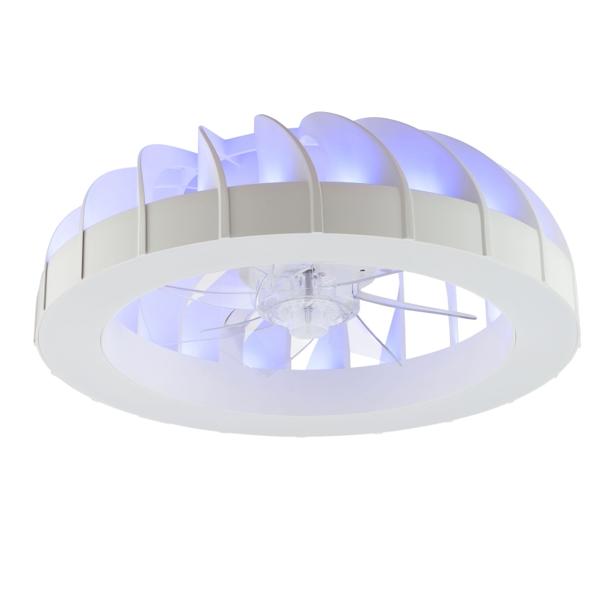 Brilliant - LED RGBW Stmívatelný stropní ventilátor se světlem FANORA LED/30W/230V 2700-6500K pr. 46 cm bílá + dálkové ovládání