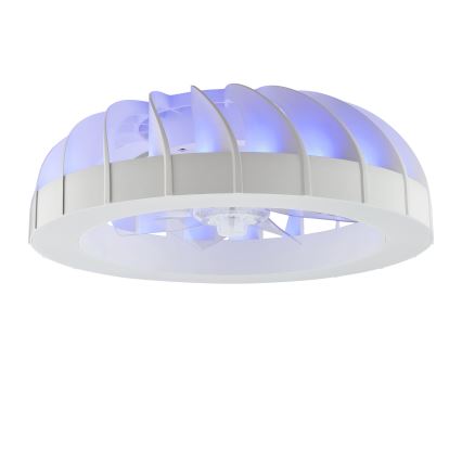 Brilliant - LED RGBW Stmívatelný stropní ventilátor se světlem FANORA LED/30W/230V 2700-6500K pr. 46 cm bílá + dálkové ovládání