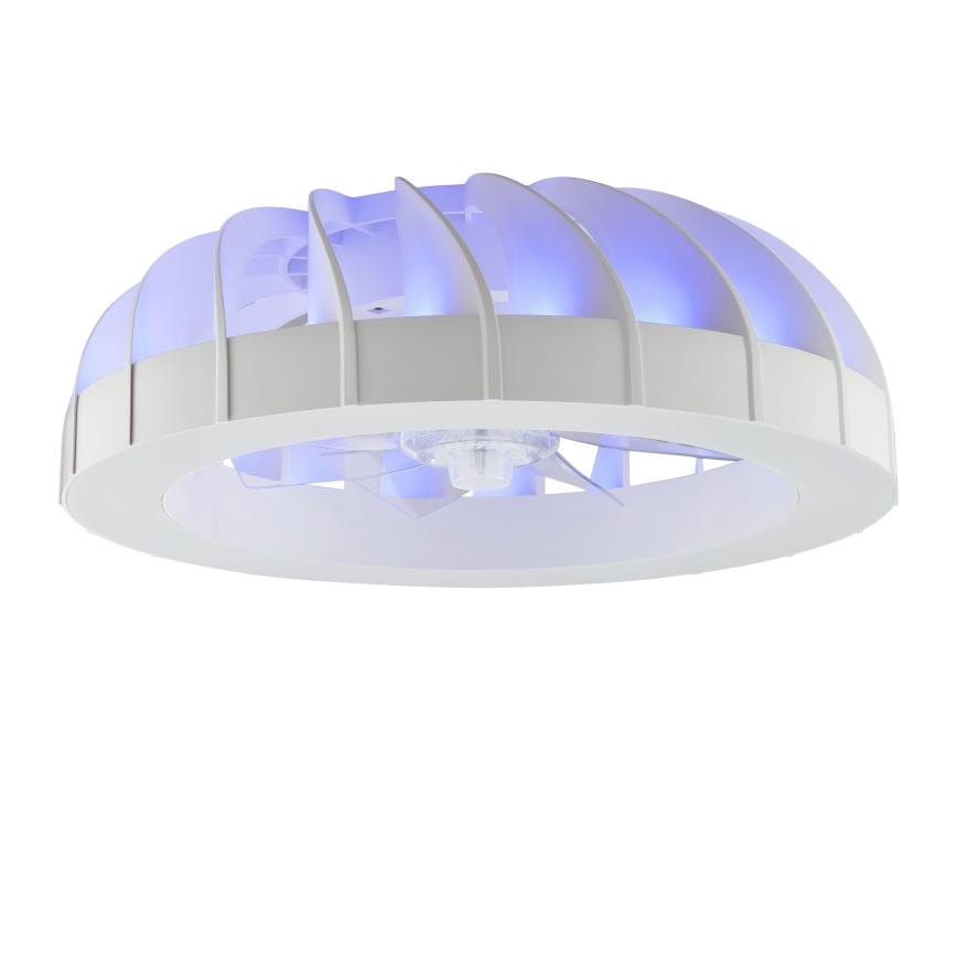 Brilliant - LED RGBW Stmívatelný stropní ventilátor se světlem FANORA LED/30W/230V 2700-6500K pr. 46 cm bílá + dálkové ovládání