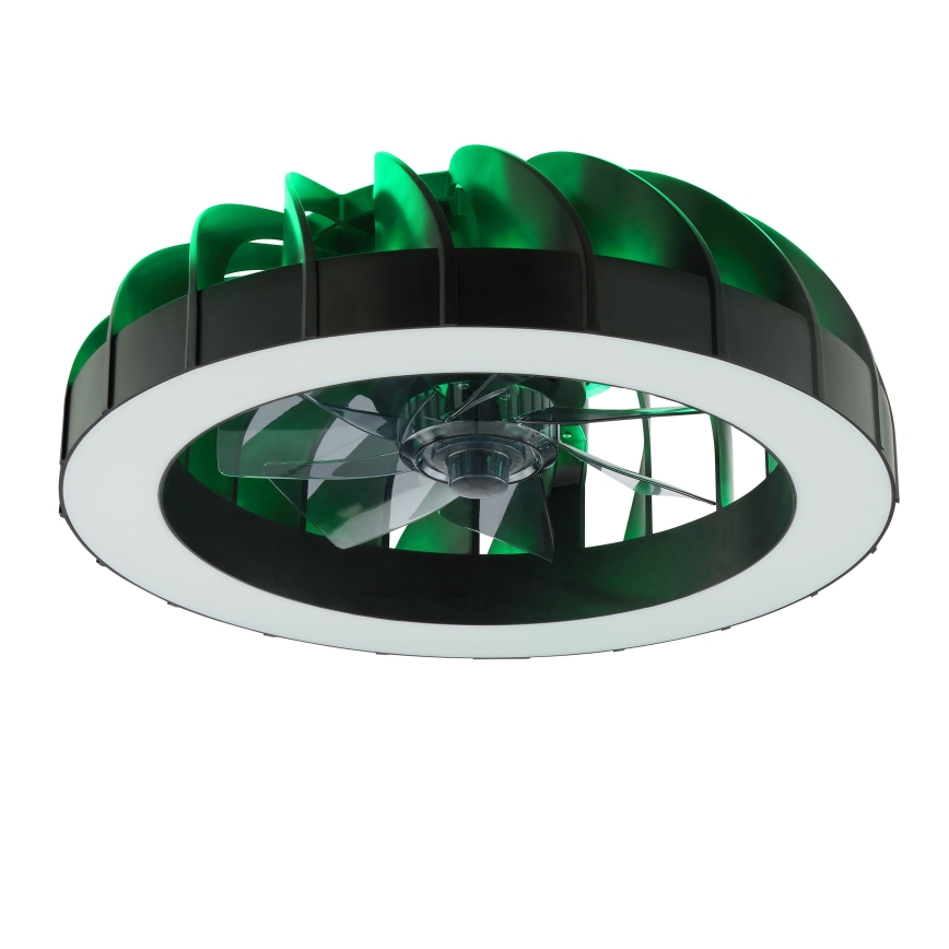 Brilliant - LED RGBW Stmívatelný stropní ventilátor se světlem FANORA LED/30W/230V 2700-6500K pr. 46 cm černá + dálkové ovládání
