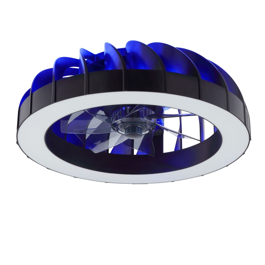 Brilliant - LED RGBW Stmívatelný stropní ventilátor se světlem FANORA LED/30W/230V 2700-6500K pr. 46 cm černá + dálkové ovládání