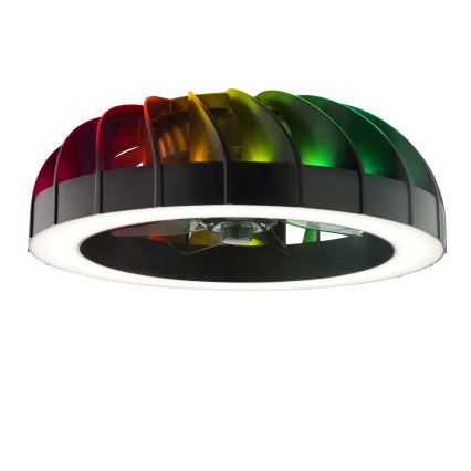 Brilliant - LED RGBW Stmívatelný stropní ventilátor se světlem FANORA LED/30W/230V 2700-6500K pr. 46 cm černá + dálkové ovládání