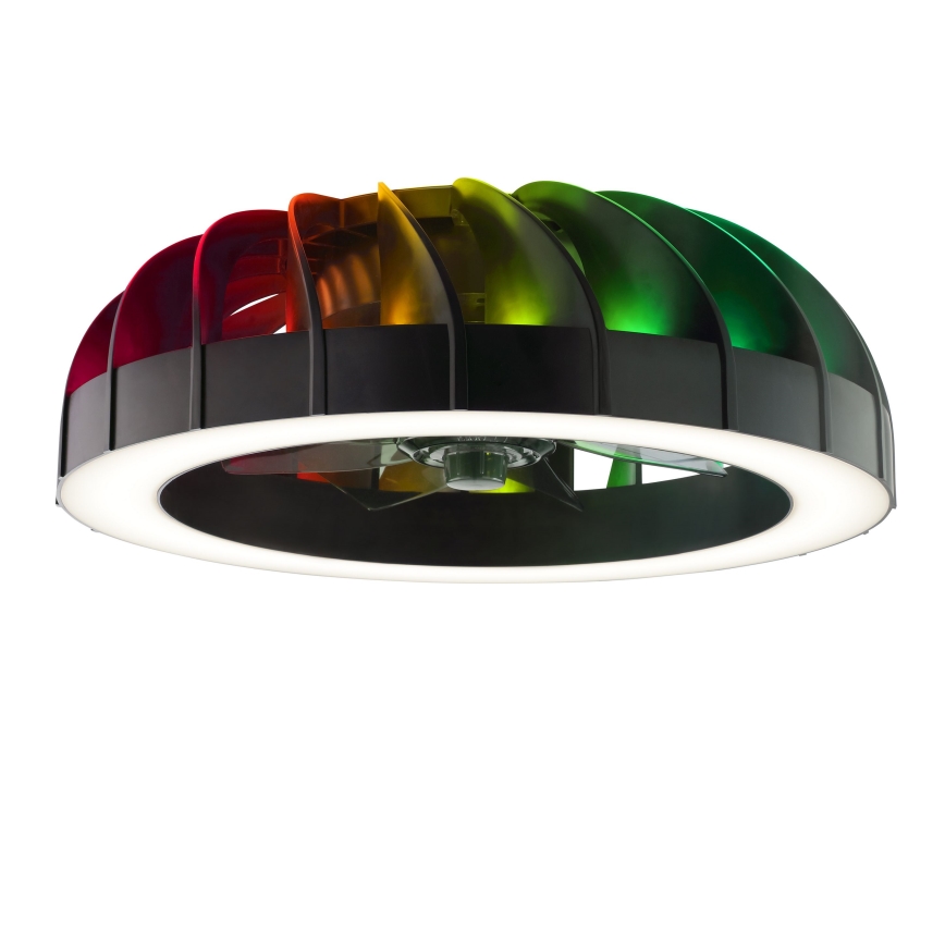 Brilliant - LED RGBW Stmívatelný stropní ventilátor se světlem FANORA LED/30W/230V 2700-6500K pr. 46 cm černá + dálkové ovládání