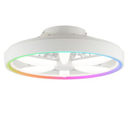 Brilliant - LED RGBW Stmívatelný stropní ventilátor se světlem GAIANO LED/48W/230V 2700-6500K bílá + dálkové ovládání