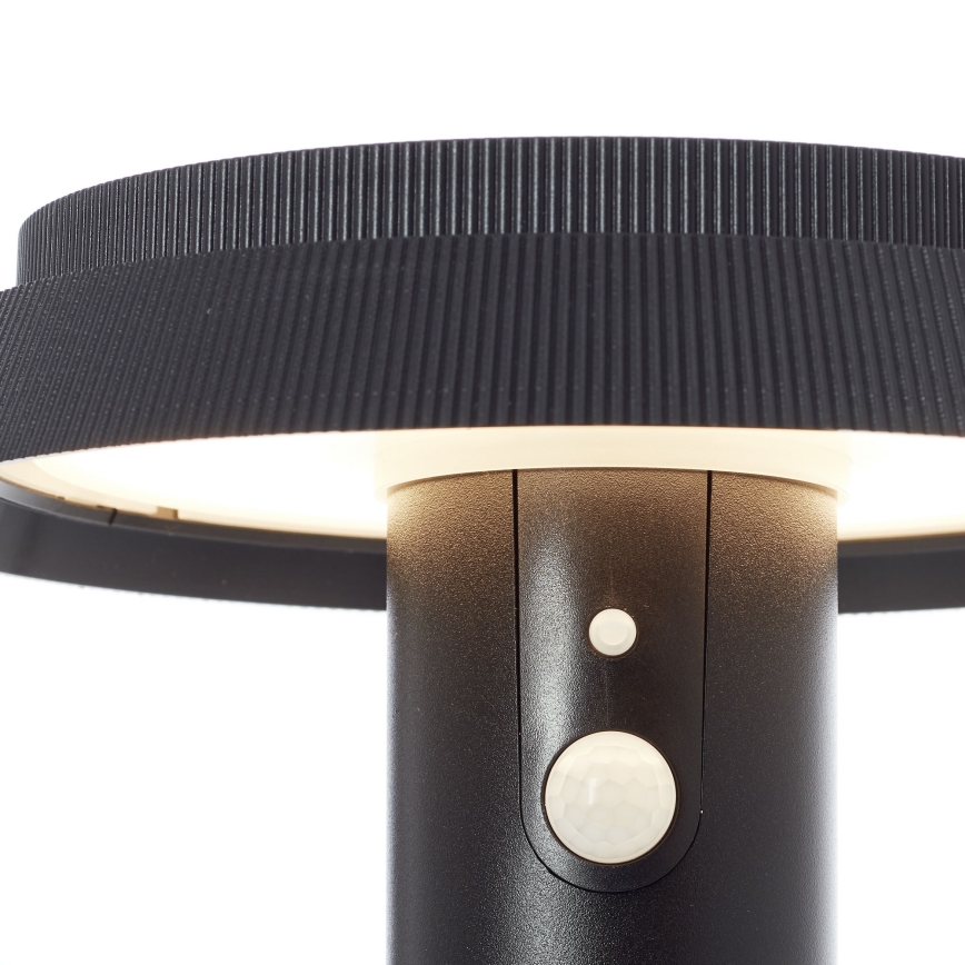 Brilliant - LED Solární lampa se senzorem ALVERO LED/4W/3,7V 70 cm IP44 černá