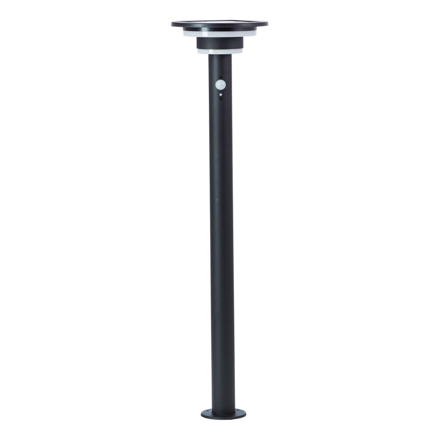 Brilliant - LED Solární lampa se senzorem GARVINA LED/3W/3,7V 85 cm IP44 černá