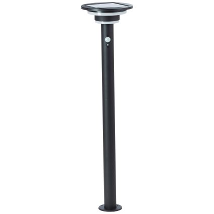 Brilliant - LED Solární lampa se senzorem GARVINA LED/3W/3,7V 85 cm IP44 černá