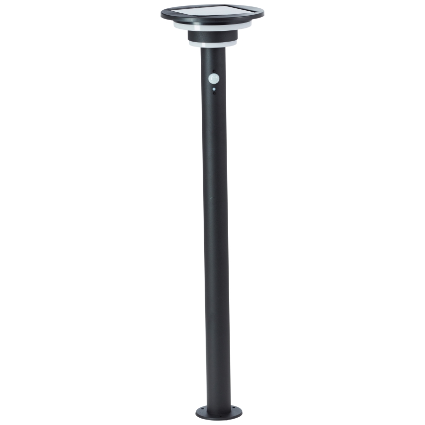Brilliant - LED Solární lampa se senzorem GARVINA LED/3W/3,7V 85 cm IP44 černá