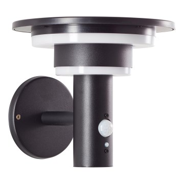 Brilliant - LED Solární nástěnné svítidlo se senzorem GARVINA LED/3W/3,7V IP44 černá