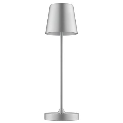 Brilliant - LED Stmívatelná nabíjecí dotyková venkovní stolní lampa ELORA LED/2,5W/5V 2700K 2600 mAh IP44 stříbrná