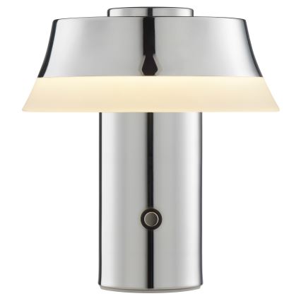 Brilliant - LED Stmívatelná nabíjecí dotyková stolní lampa KINICH LED/2,5W/5V 2700K 2600 mAh lesklý chrom