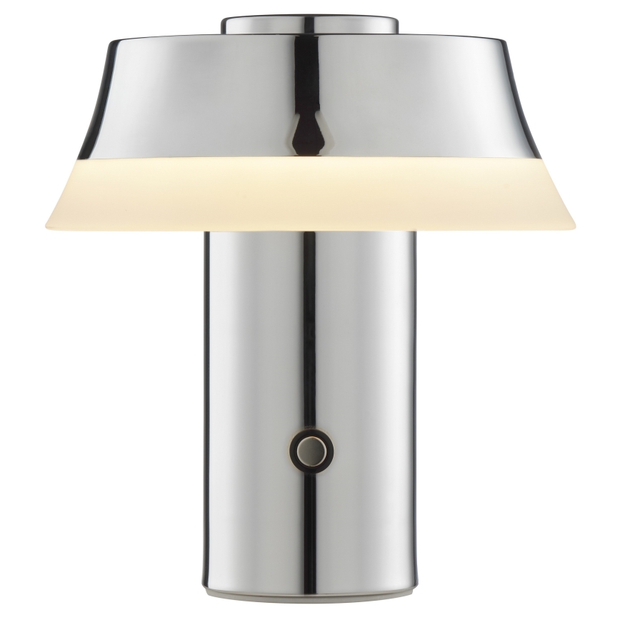 Brilliant - LED Stmívatelná nabíjecí dotyková stolní lampa KINICH LED/2,5W/5V 2700K 2600 mAh lesklý chrom