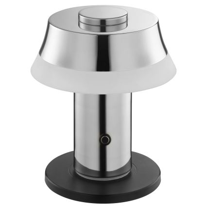 Brilliant - LED Stmívatelná nabíjecí dotyková stolní lampa KINICH LED/2,5W/5V 2700K 2600 mAh lesklý chrom