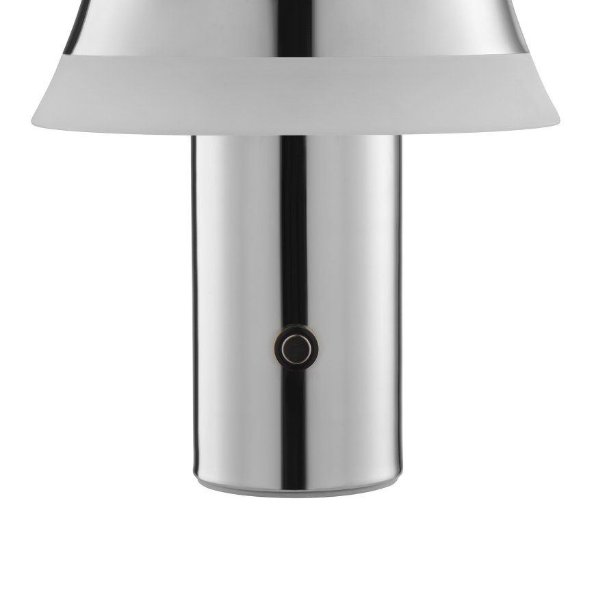 Brilliant - LED Stmívatelná nabíjecí dotyková stolní lampa KINICH LED/2,5W/5V 2700K 2600 mAh lesklý chrom