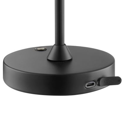 Brilliant - LED Stmívatelná nabíjecí dotyková venkovní stolní lampa ELORA LED/2,5W/5V 2700K 2600 mAh IP44 černá