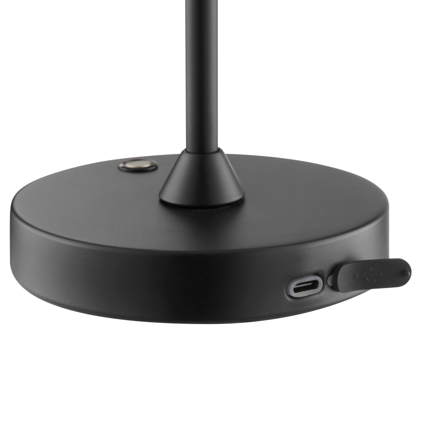 Brilliant - LED Stmívatelná nabíjecí dotyková venkovní stolní lampa ELORA LED/2,5W/5V 2700K 2600 mAh IP44 černá