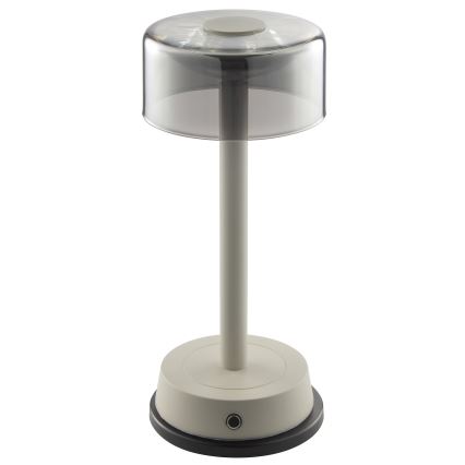 Brilliant - LED Stmívatelná nabíjecí dotyková venkovní stolní lampa RAZOR LED/2,5W/5V 2700K 2600 mAh IP44 šedá