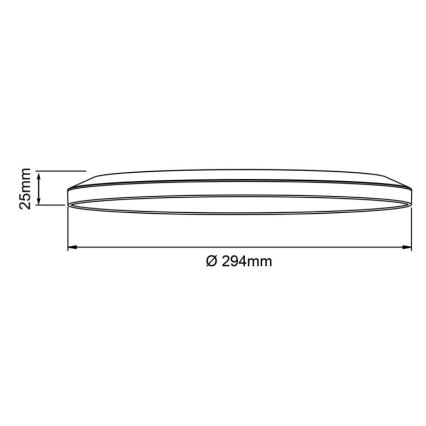 Brilliant - LED Stmívatelné stropní svítidlo SORELL LED/18W/230V 3000-6500K pr. 29 cm černá + dálkové ovládání
