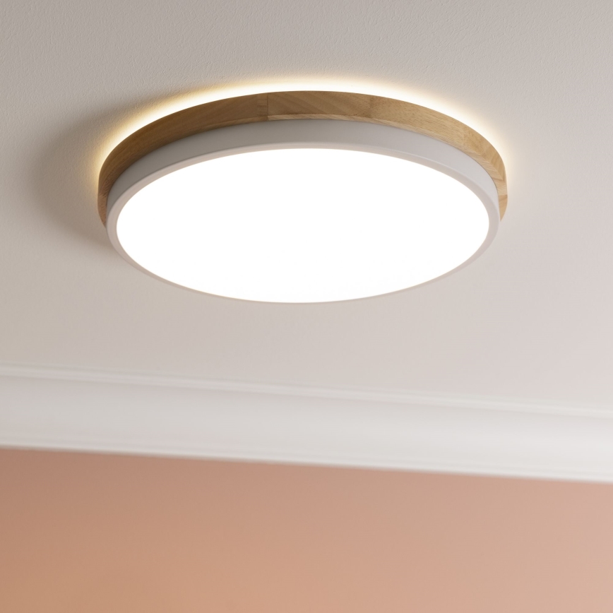 Brilliant - LED Stmívatelné stropní svítidlo BAARLO LED/24W/230V pr. 35 cm bílá/gumovník