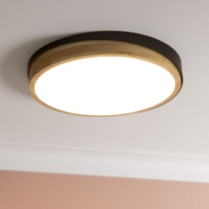 Brilliant - LED Stmívatelné stropní svítidlo BAARLO LED/24W/230V pr. 35 cm černá/gumovník