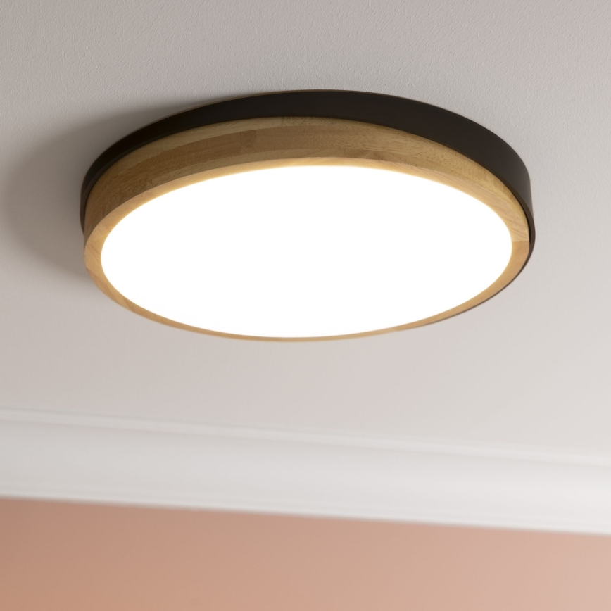Brilliant - LED Stmívatelné stropní svítidlo BAARLO LED/24W/230V pr. 35 cm černá/gumovník