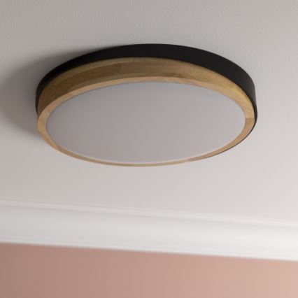 Brilliant - LED Stmívatelné stropní svítidlo BAARLO LED/24W/230V pr. 35 cm černá/gumovník