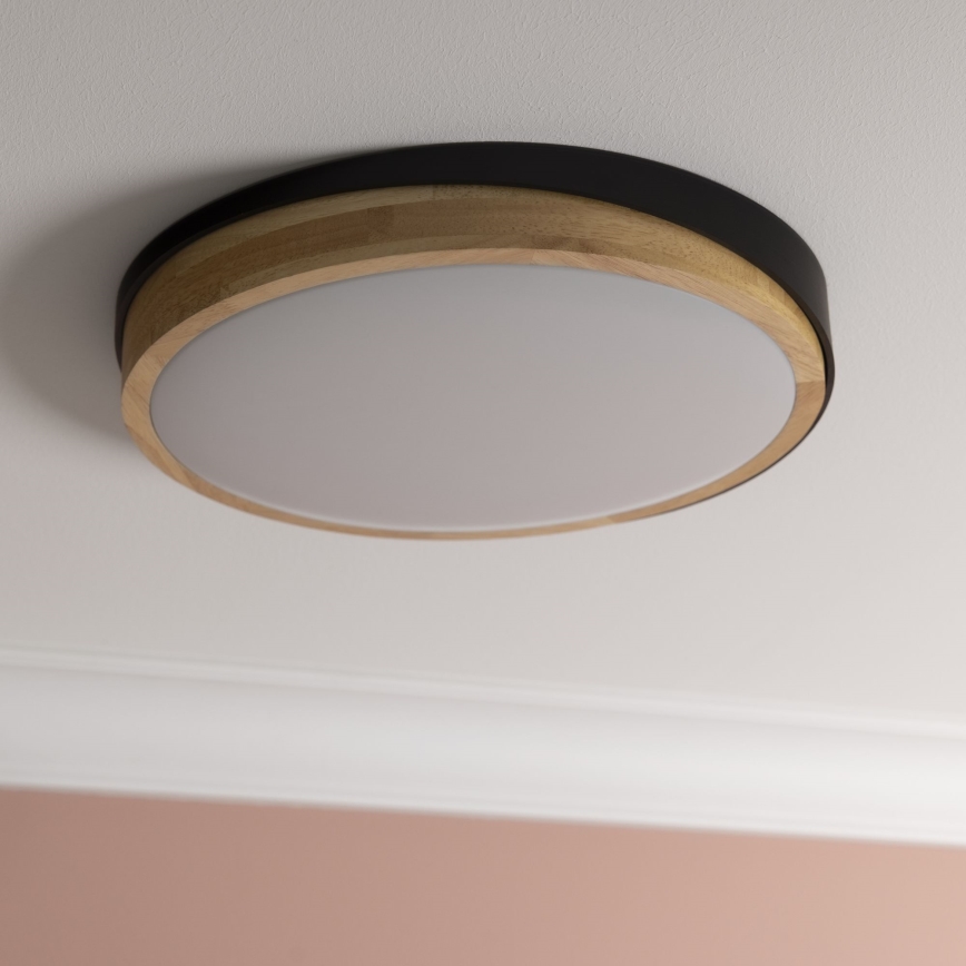 Brilliant - LED Stmívatelné stropní svítidlo BAARLO LED/24W/230V pr. 35 cm černá/gumovník