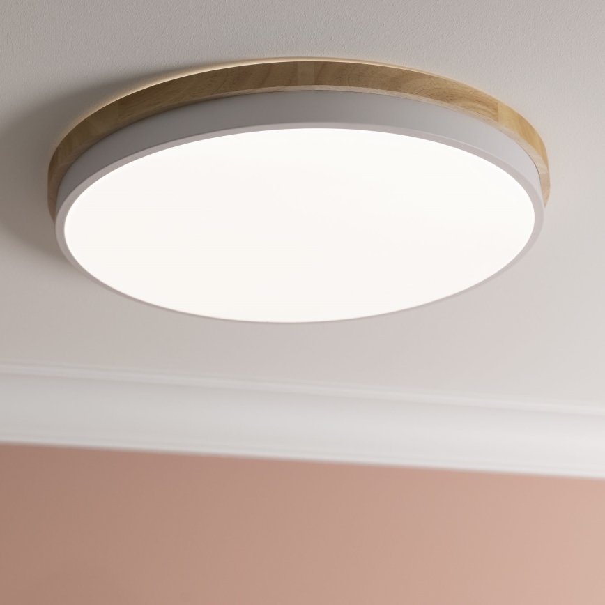 Brilliant - LED Stmívatelné stropní svítidlo BAARLO LED/36W/230V 3000-6500K pr. 50 cm bílá/gumovník + dálkové ovládání