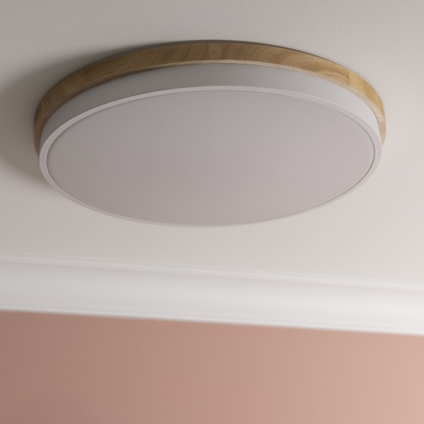 Brilliant - LED Stmívatelné stropní svítidlo BAARLO LED/36W/230V 3000-6500K pr. 50 cm bílá/gumovník + dálkové ovládání
