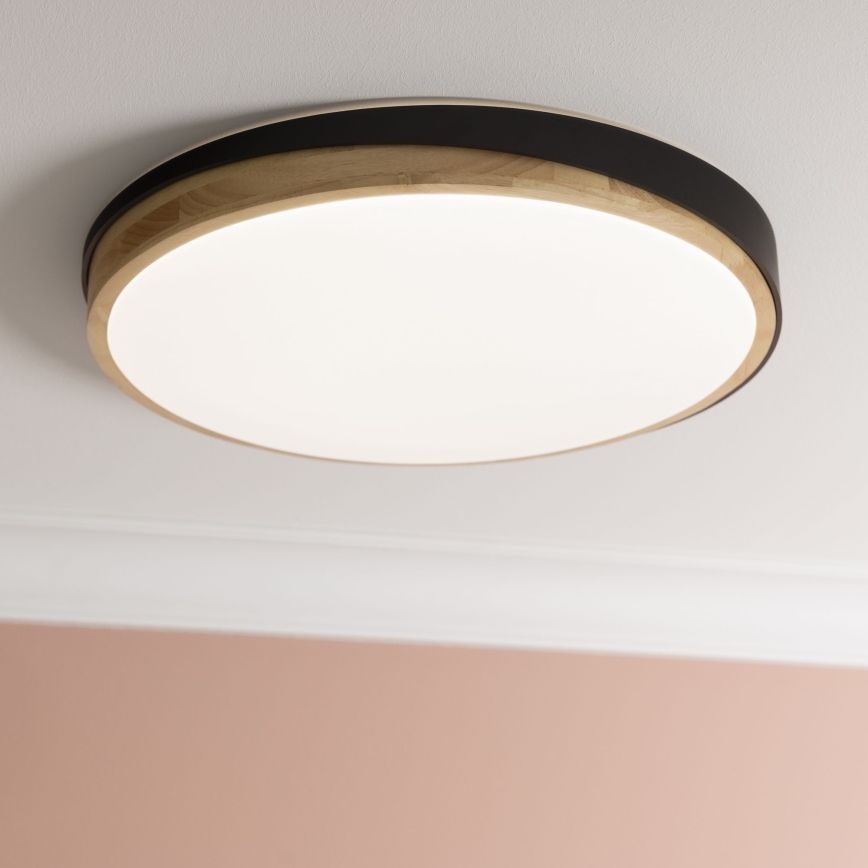 Brilliant - LED Stmívatelné stropní svítidlo BAARLO LED/36W/230V 3000-6500K pr. 50 cm černá/gumovník + dálkové ovládání