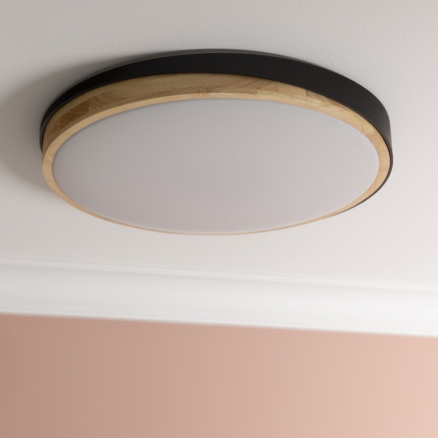 Brilliant - LED Stmívatelné stropní svítidlo BAARLO LED/36W/230V 3000-6500K pr. 50 cm černá/gumovník + dálkové ovládání