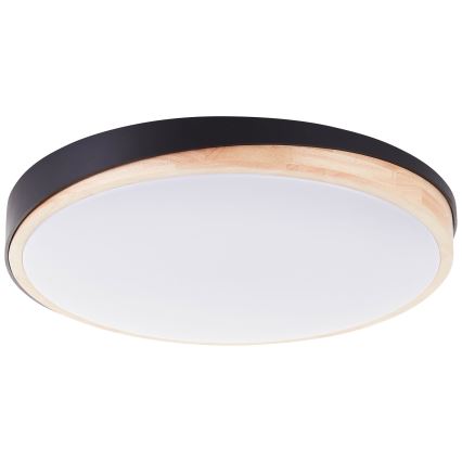 Brilliant - LED Stmívatelné stropní svítidlo BAARLO LED/36W/230V 3000-6500K pr. 50 cm černá/gumovník + dálkové ovládání
