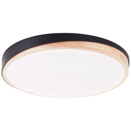 Brilliant - LED Stmívatelné stropní svítidlo BAARLO LED/36W/230V 3000-6500K pr. 50 cm černá/gumovník + dálkové ovládání