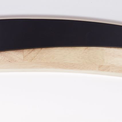 Brilliant - LED Stmívatelné stropní svítidlo BAARLO LED/36W/230V 3000-6500K pr. 50 cm černá/gumovník + dálkové ovládání
