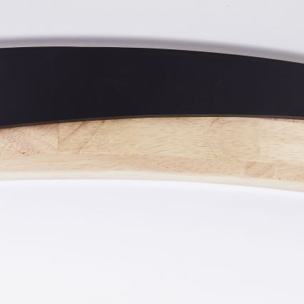 Brilliant - LED Stmívatelné stropní svítidlo BAARLO LED/36W/230V 3000-6500K pr. 50 cm černá/gumovník + dálkové ovládání