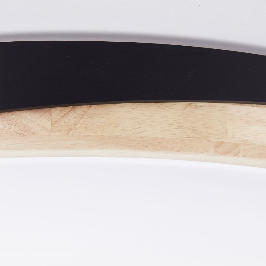 Brilliant - LED Stmívatelné stropní svítidlo BAARLO LED/36W/230V 3000-6500K pr. 50 cm černá/gumovník + dálkové ovládání