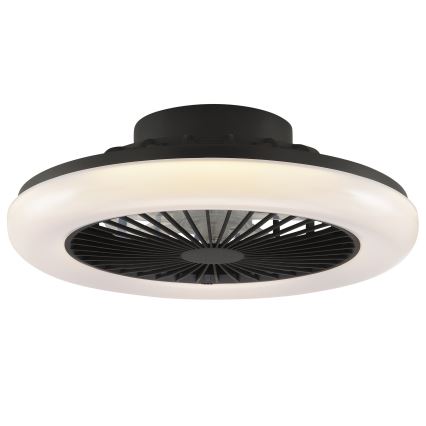 Brilliant - LED Stmívatelné stropní svítidlo s ventilátorem MONTERO LED/20W/230V 2700-6500K pr. 42 cm černá + dálkové ovládání