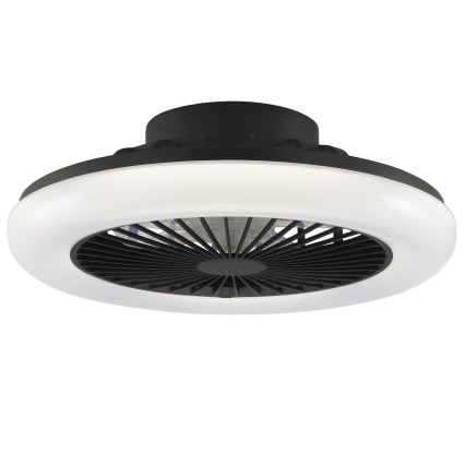 Brilliant - LED Stmívatelné stropní svítidlo s ventilátorem MONTERO LED/20W/230V 2700-6500K pr. 42 cm černá + dálkové ovládání