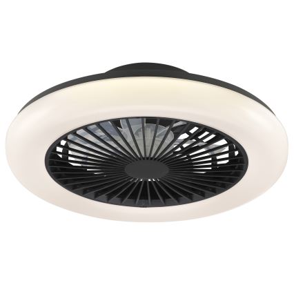 Brilliant - LED Stmívatelné stropní svítidlo s ventilátorem MONTERO LED/20W/230V 2700-6500K pr. 42 cm černá + dálkové ovládání