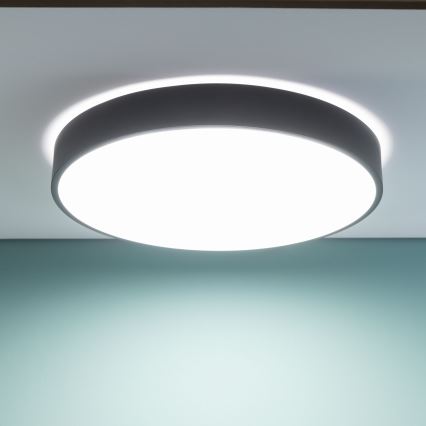 Brilliant - LED Stmívatelné stropní svítidlo SLIMLINE LED/60W/230V 3000-6500K pr. 49 cm černá + dálkové ovládání